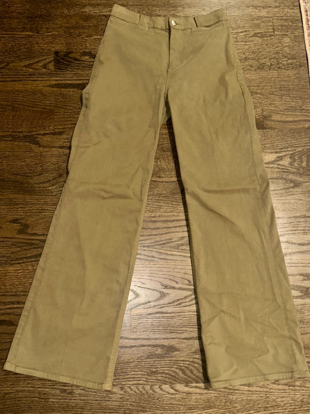 Women’s Madewell Beige High-Rise Pants. BNWT. Size 24. Mid-Flare Mid-Rise
